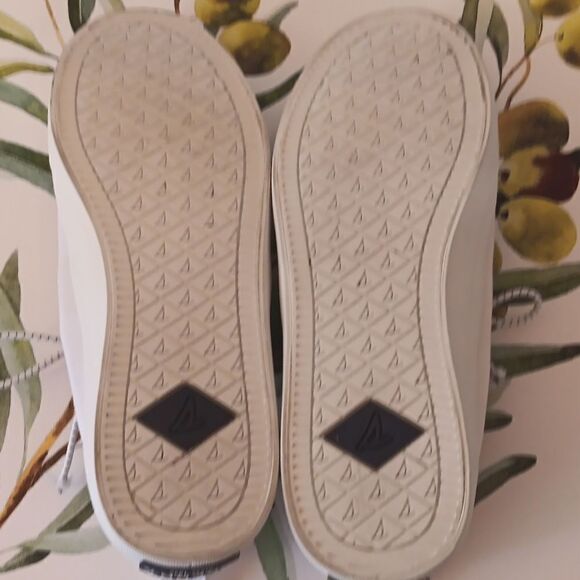 Sperry Top Siders White Canvas Sneakers - Picture 6 of 9